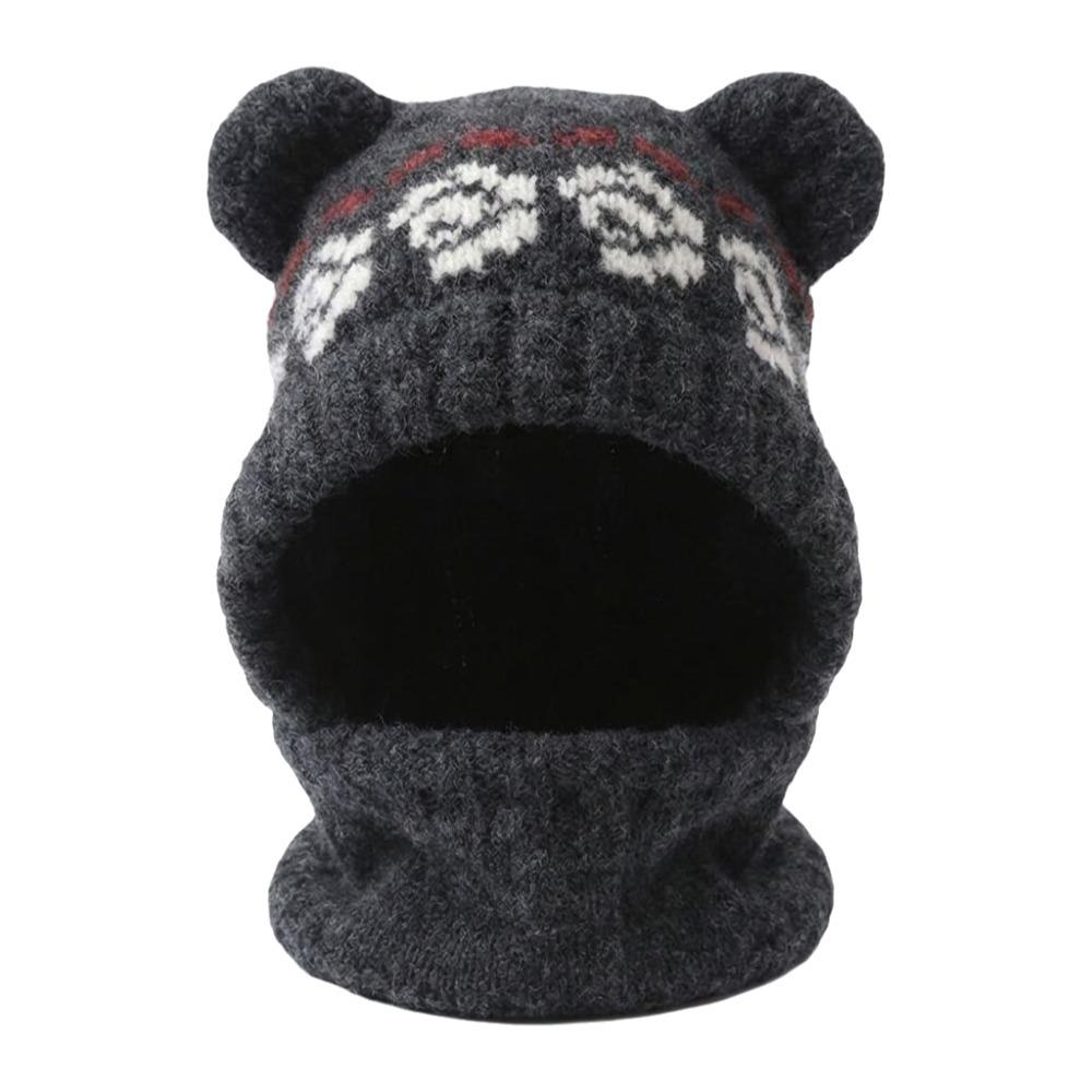 Slouchy Bear Ears Knit Hat Warm Plush Beanie Cap Soft Ear Protection Hat Cold Weather