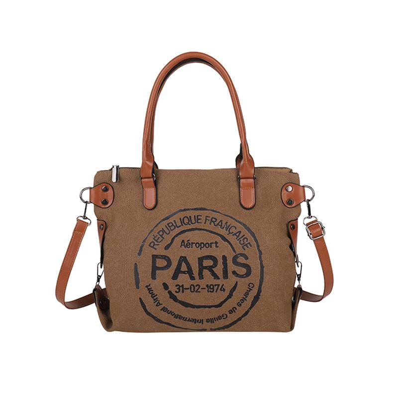 

New women s bag retro fashion portable large capacity summer new casual retro versatile canvas bag shoulder women s bag