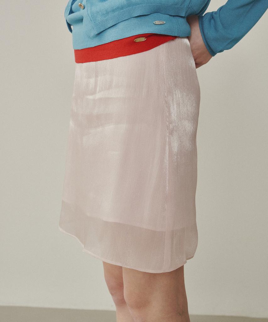 Melly And Rose Shiny Mini Skirt (315304)_Pink