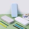 Colorful Plastic Pencil Boxes Macaron Pencil Boxes for School Crayon Marker Organizer Boxes for W/ Hinged Lids