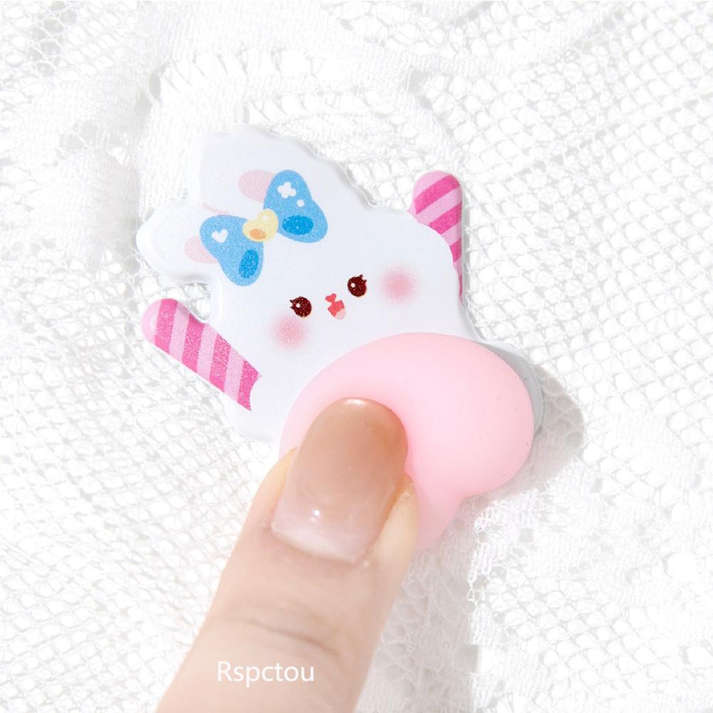 10pcs Cute Cartoon Anime Animals Series Butt Stickers Kawaii Rabbit Bear Cat Pinchable Decompression Toys Decals DIY Decoration