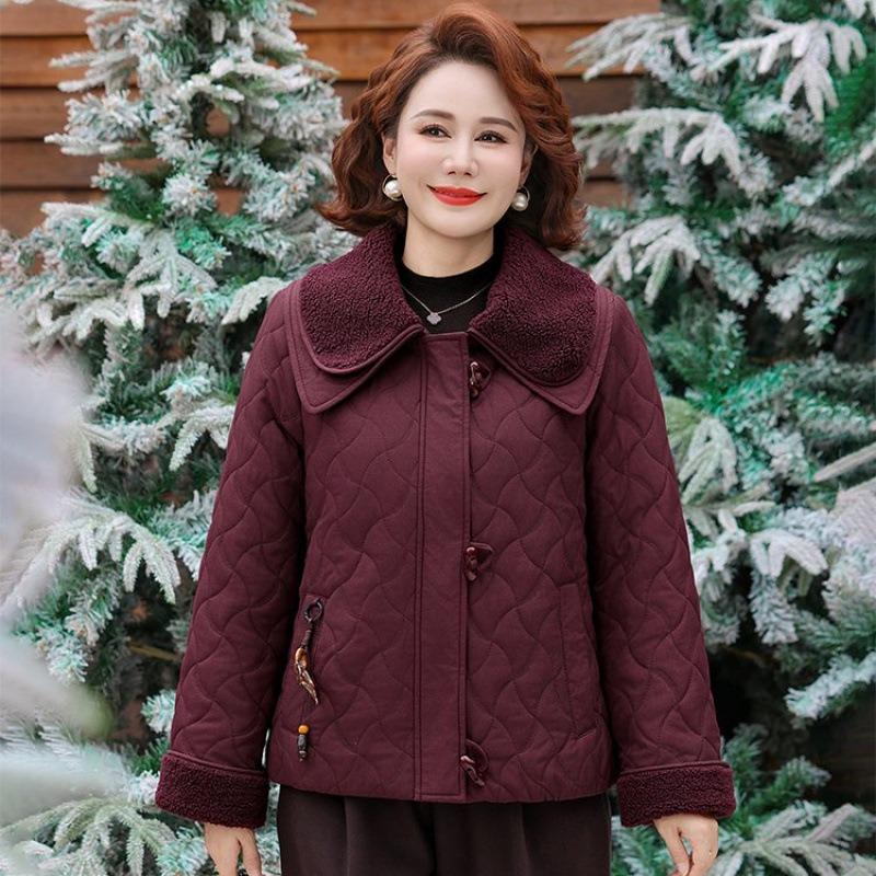 Lapel cotton-padded jacket short autumn and winter jacket new loose fragrant cotton-padded jacket