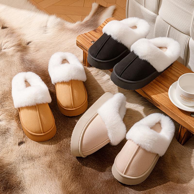 Thick-bottomed Cotton Slippers Winter 2025 New Indoor Home Non-slip and Warm Couple Outer Wear Cotton Mop Winter