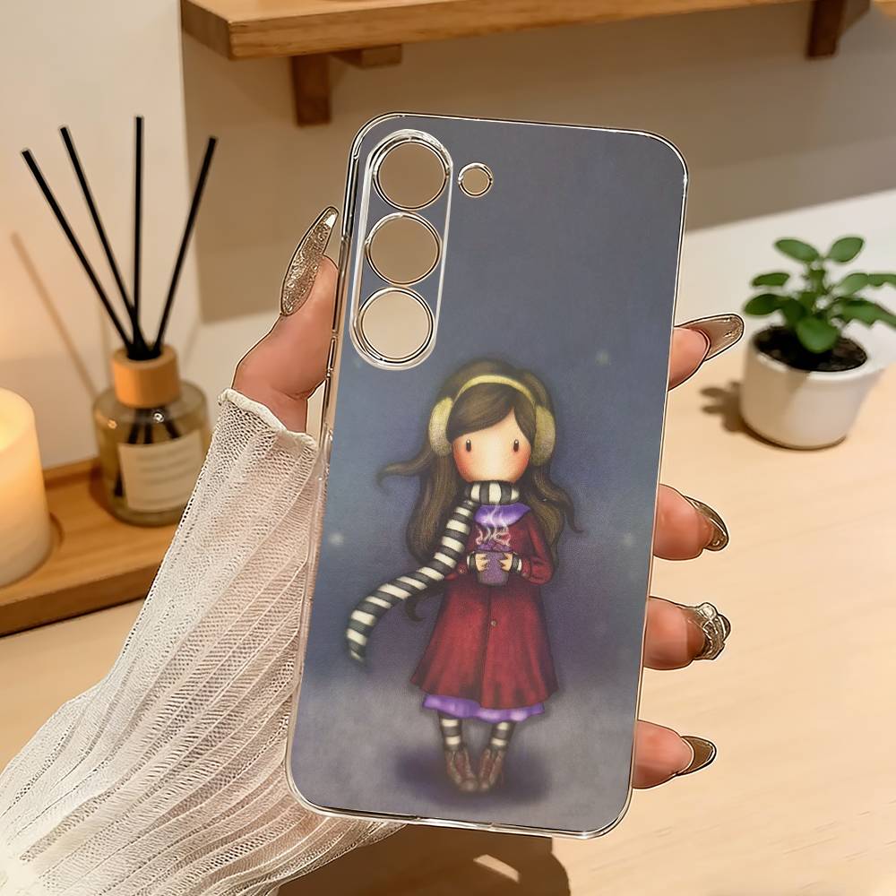 CUTE S-Santoro G-Gorjuss Series Phone Case For Samsung Galaxy A71,A70,A52,A51,A40,A30 Transparent Cover