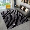 3D-Teppich mit buntem Zebra-Muster, Teppich für Wohnzimmer, Schlafzimmer, Sofa, Büro, Fußmatte, Dekoration, rutschfeste Bodenmatte für Kinder