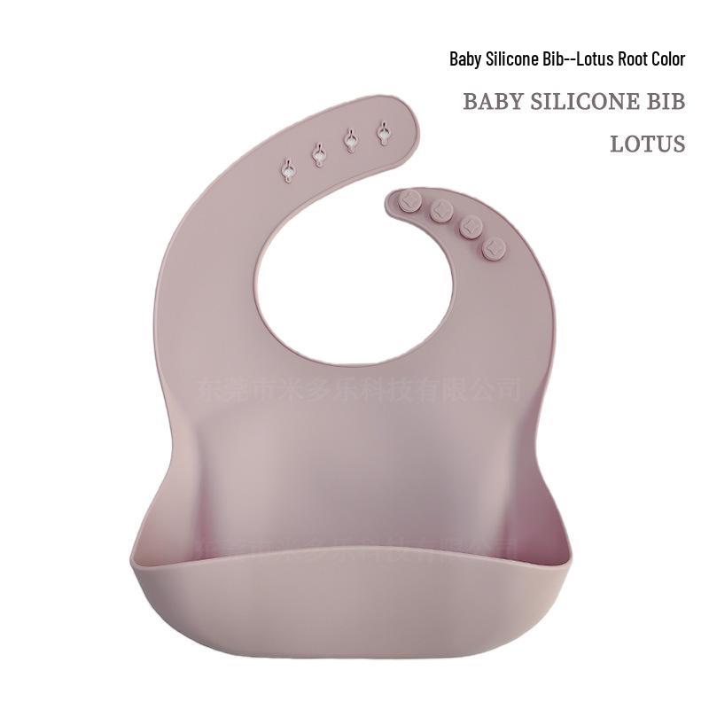 Bavaglino Impermeabile in Silicone per Bambini - Resistente alle Macchie, Tasca Raccogli Cibo Inclusa, Personalizzabile con LOGO.