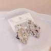 European American Trendy Cross-Border Punk Cold Wind Stainless Steel Earrings Geometric Irregular Drop Fashion Jewelry