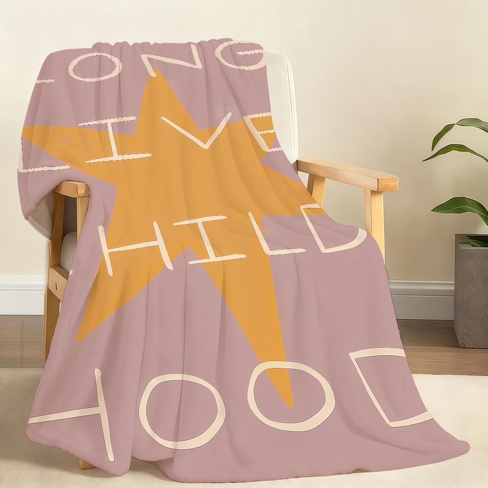 Bohemian Sun Moon Animal Cartoon Illustration Blanket For Soft Throw Blanket for Picnic Bed Sofa Home Bedroom Warm Comfortable 75x90cm