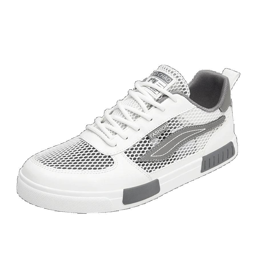 

Summer 2025 mesh breathable casual sports shoes, anti-slip flat men s board shoes, vulcanized shoes, large size 47 trainer men 39 белый