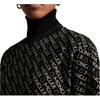Moncler FW22 Logo All Over Print Round Neck Pullover T-Shirt Women tops Black H20938C00025899TEF90