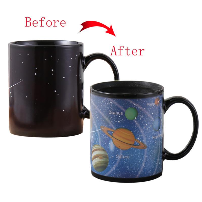 Creative 380ml Color Changing Mug Ceramic Coffee Cup Heat Sensitive 12 Constellations Magic Tea Cup Birthday Gift Morphing Mugs