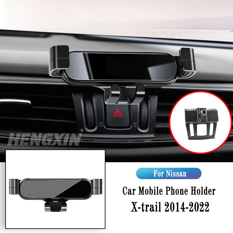 Car Phone Holder For Nissan X-Trail 2014-2022 Qashqai 2016-2022 Gravity Navigation Bracket GPS Stand Air Outlet Clip