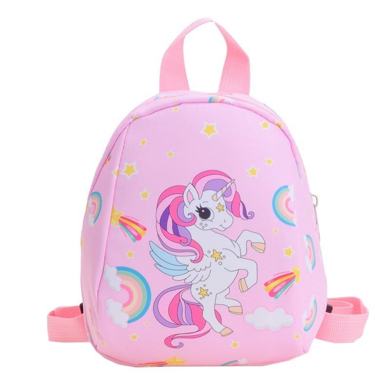 Adorable Pink Unicorn Print Children's Backpack Lightweight And Stylish For School Use