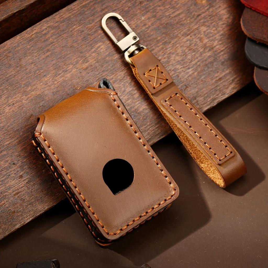 Luxury Leather Car Key Case Cover Fob Protector for Volvo Accessories XC60 V60 S60 XC70 V40 Keychain Holder Keyring Shell Bag