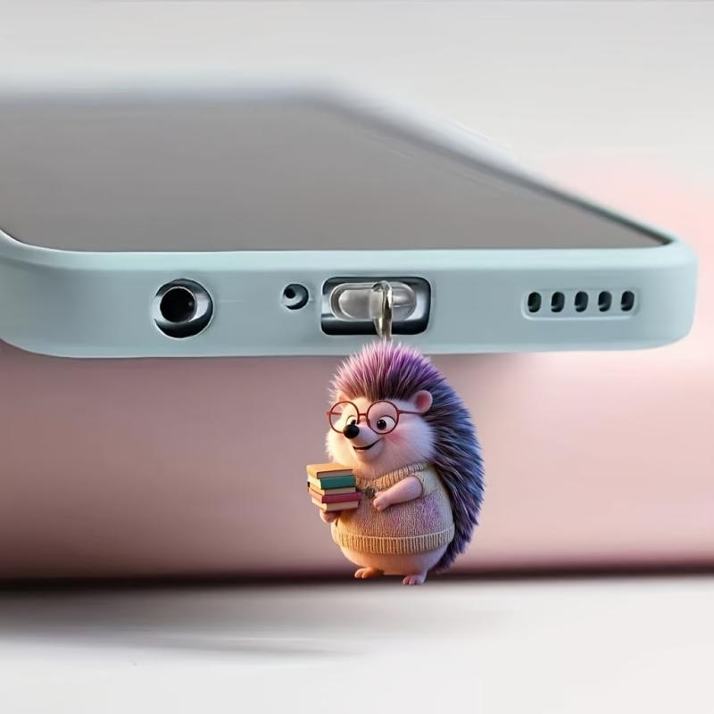 Acrylic Phone Dust Plug Pendant 2D Flat Pendant Suitable For Phone Type-C Universal Phone Accessories