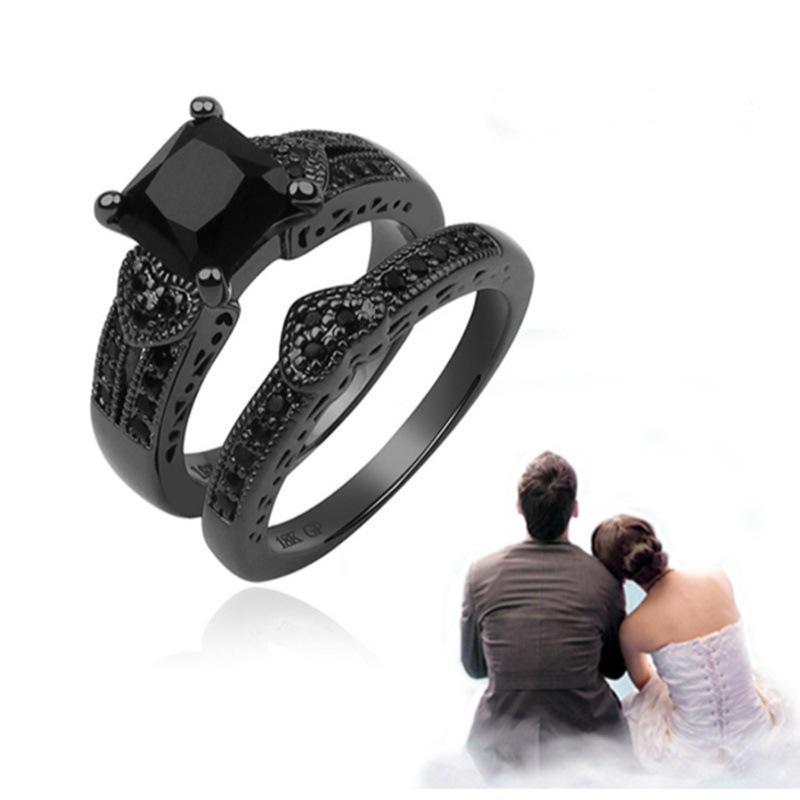 European & American Zircon Couple Rings - Simple, Stylish, & Personalized for Men & Women