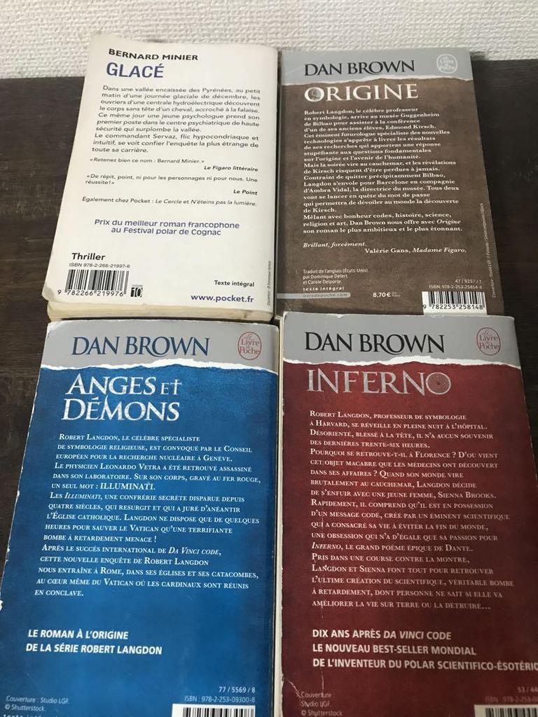 [USED] 4 French Books: Dan Brown and Others