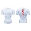 Blossom Print Short Sleeve Compression Tee Shirts Men Summer Athletic Quick Dry T-shirts Fitness Gym Workout Running Sporty Tops