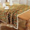 Bohemian Geometric Pattern Tablecloth Cotton Linen Rectangular Dining Table Cover Tea Table Runner