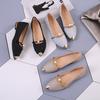 Pointed Toe Flats, Pumps, New Summer Black, Silver, Gold, and Second-to-day Hair