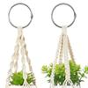2Pcs Beautiful Fine Texture Plant Hanger Good Woven Handmade Cotton Flowerpot Hanger for Home