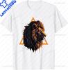 STEM Math Teacher Geometric Polygonal Abstract Modern Lion TShirt Casual Streetwear Y2k Harajuku Mens Clothing Camisas