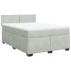 Maison Exclusive - Sommier à lattes de lit et matelas Gris clair 160x200cm Velours