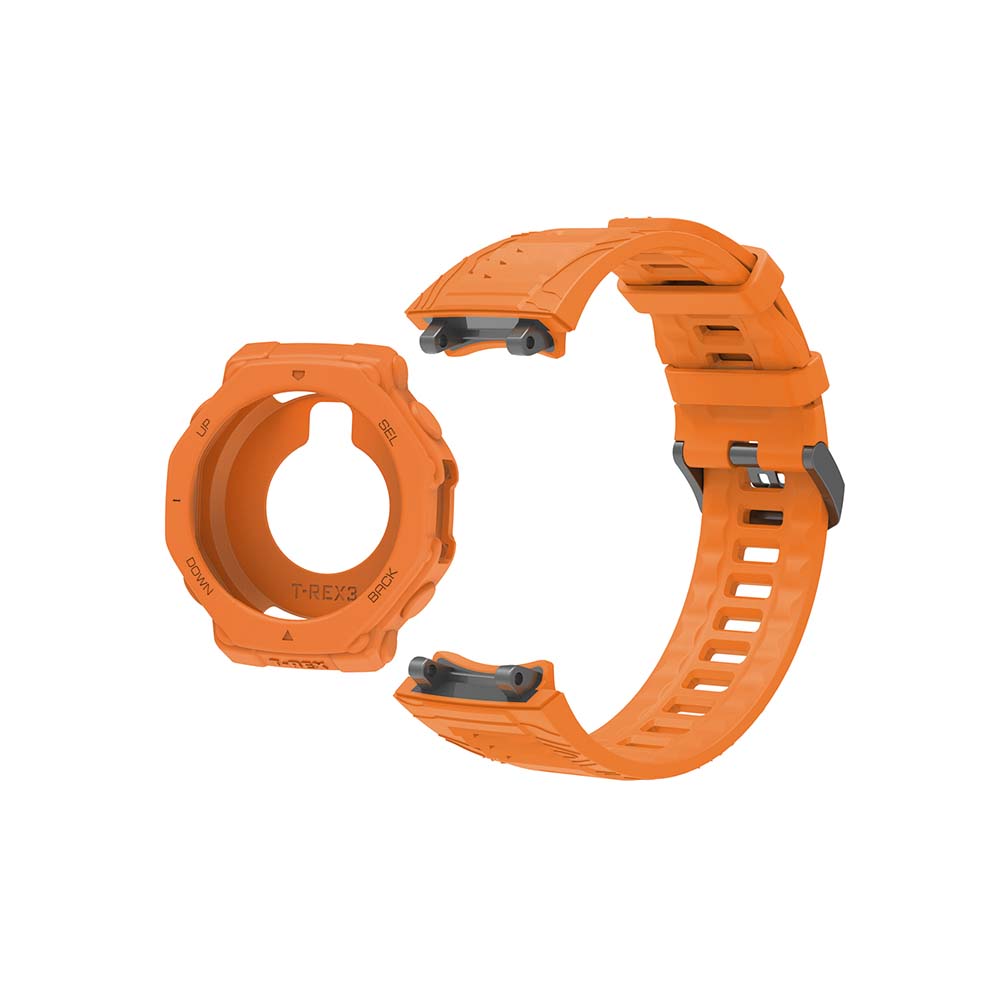 Silicone Strap For Huami Amazfit T-REX 3 With TPU Protective Case Sport Wristband Fitness Bracelet Smart Watch Bands Accessories