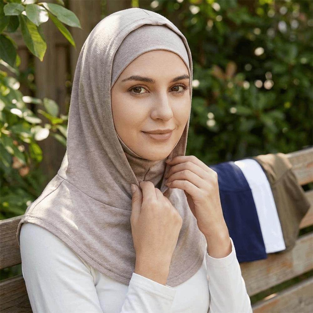 Breathable Integrated Base Headscarf Multifunctional Neck Cover Hat Soft Elastic Hooded Scarf  Gift