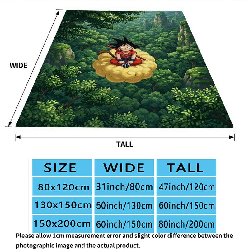 Goku Printed Flannel Blanket, soft throw for bedroom sofa, washable, Christmas present, great gift.