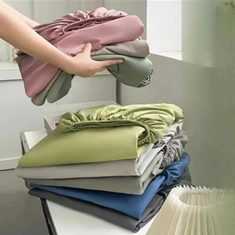 1 Stück Wasserdichte Spannbettlaken Matratzenbezug Einfarbige Matratzenschoner Bettwäsche-Set Topper-Matte für Einzel-, Doppel-, Queen-, King-Size-Betten