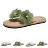 Women's Summer Bohemian Flip Flop Sandals Floral Design Lightweight Flat Sole Casual Beach Slippers Comfortable Slip On
