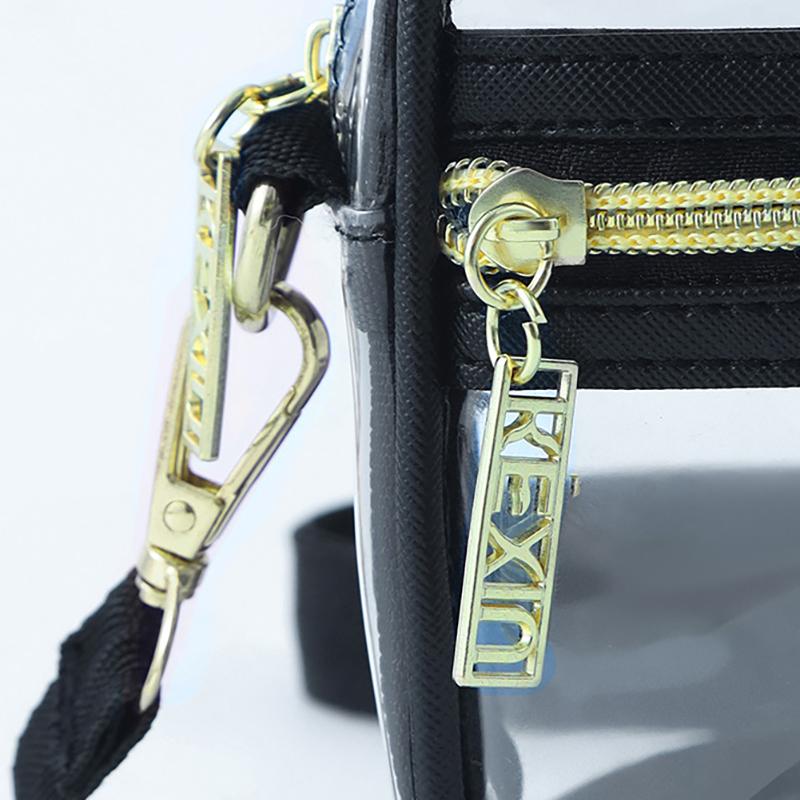 1Pc Mini Solid Color Transparent Pvc Portable Waterproof Shoulder Bag Suitable For Girls, White-Collar Outdoor Travel Shopping