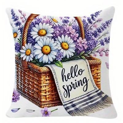 Romantisches florales Muster Heimdeko Kissenbezug Wohnzimmer Sofa Polyester Kissenbezug mit Reißverschluss