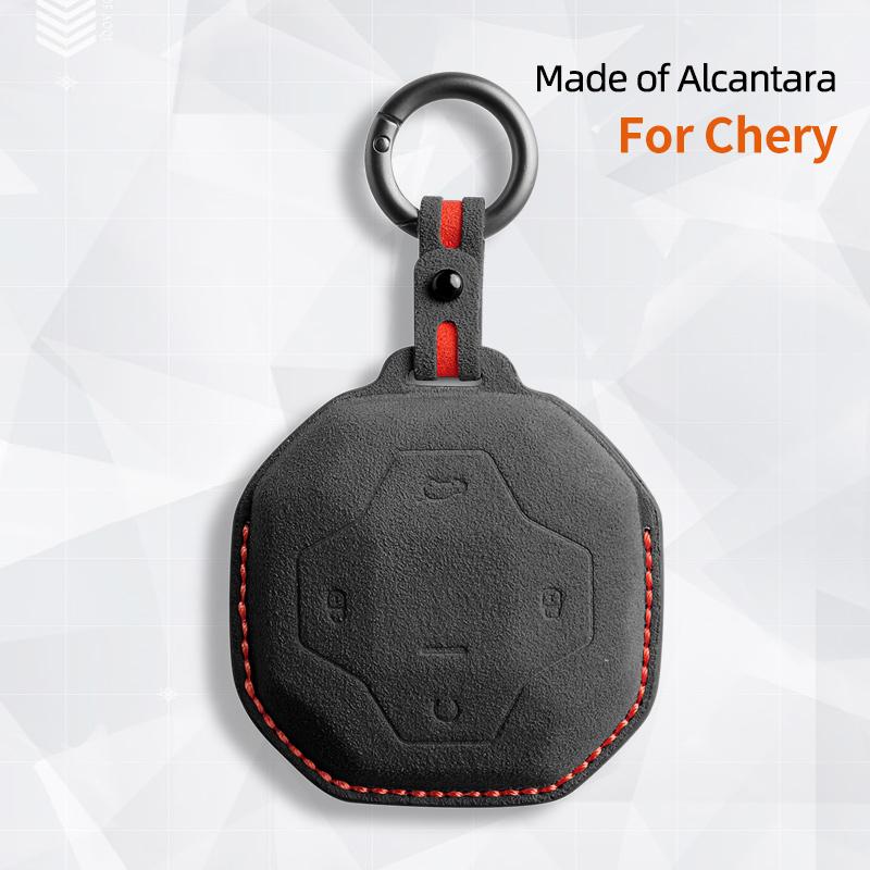 4 buttons Car key case cover protection shell suede For For Chery Jetour Traveler 2023 2024 2025 auto accessories