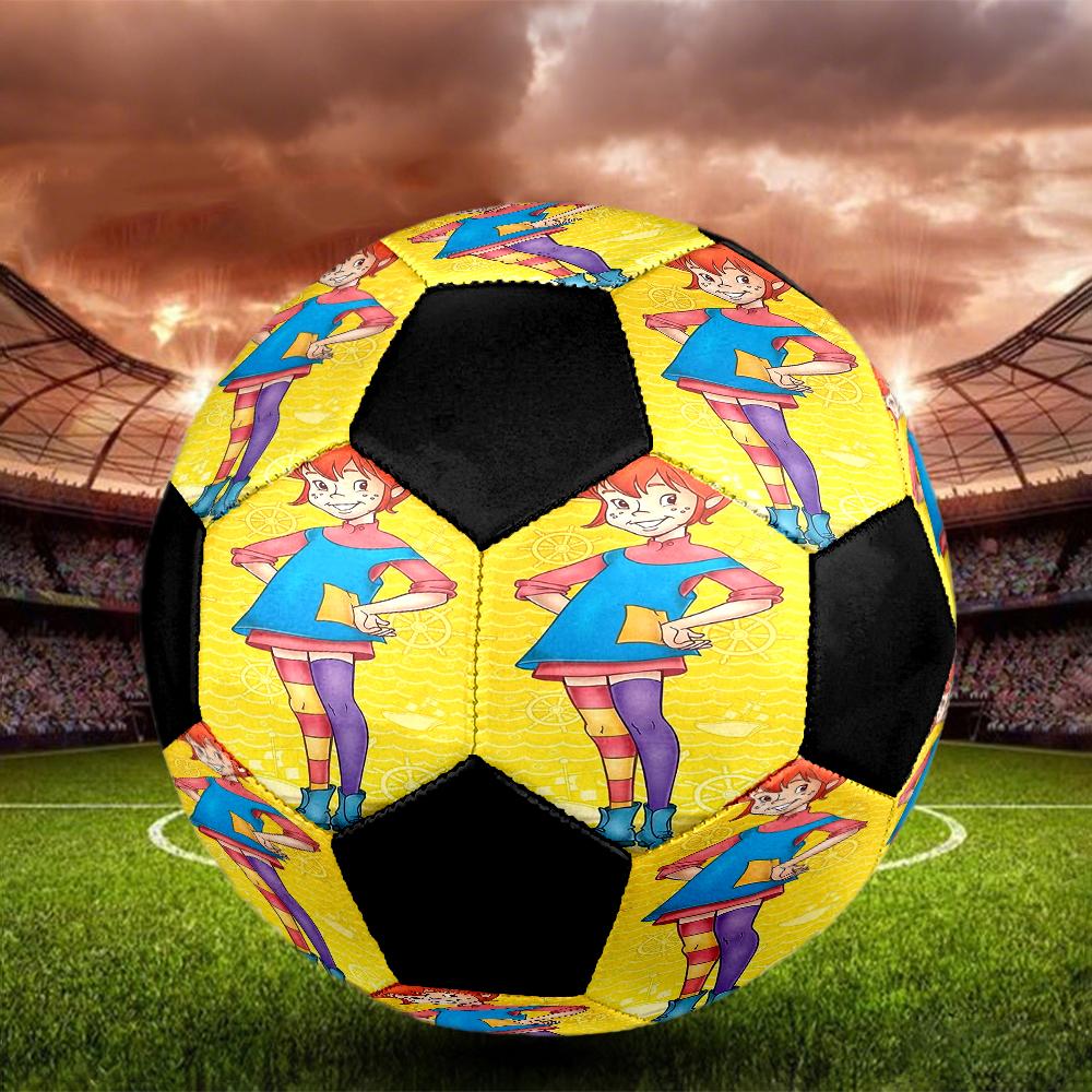 Pippi Longstocking Theme Size 5 Soccer Ball, Suitable for Both Indoor and Outdoor Matches, a Gift Suitable for Everyone.