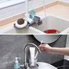 Upgraded Faucet Mat Silicone Kitchen Sink Tray Soap Dispenser Sponge Drain Pad Sink Splash Drying Mat Countertop Storage Tray