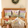 Colorful Tulip Graceful Pillow CoversLiving room sofa cushion cover, soft and comfortable, bedroom room decoration