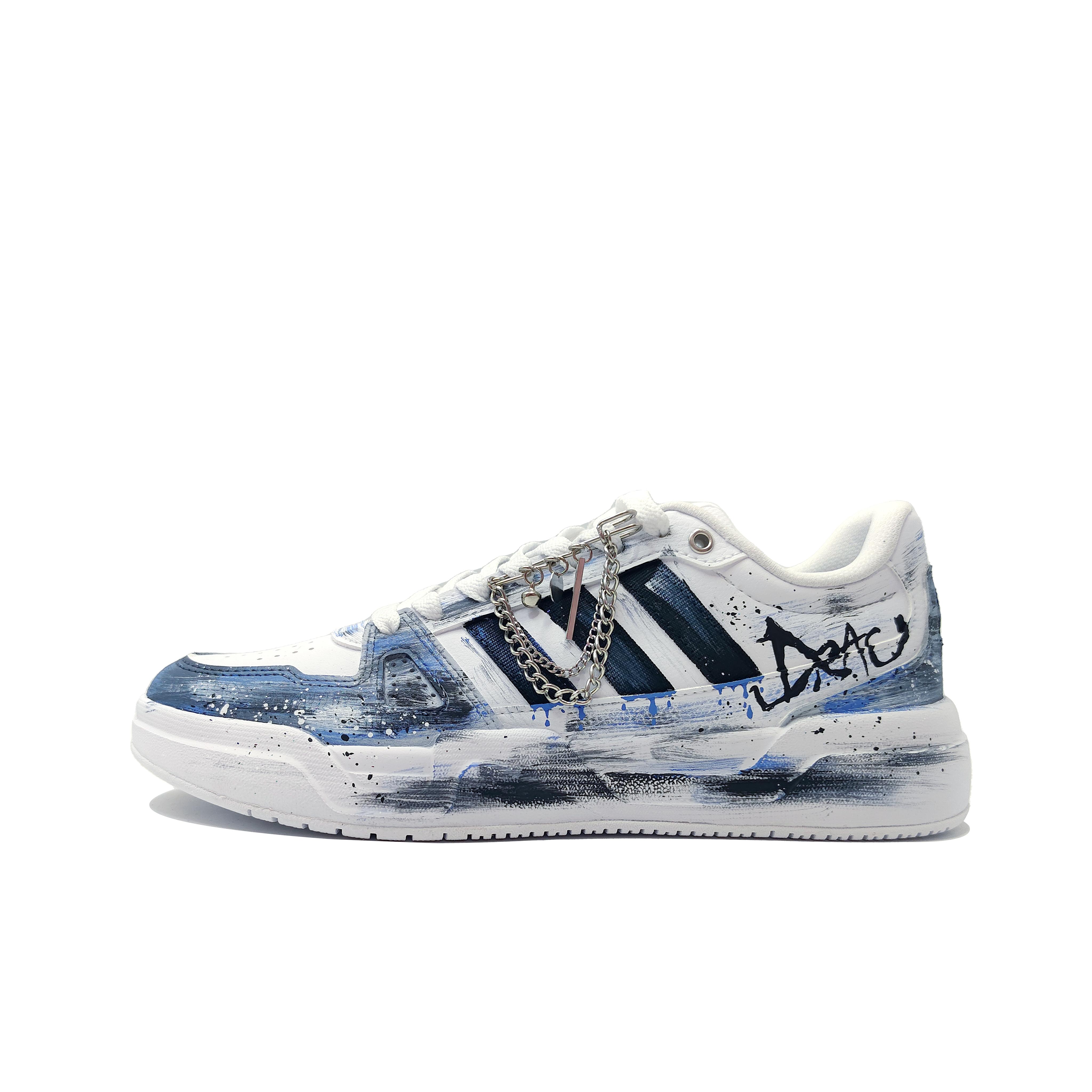 

Adidas LITE BALLER Street Graffiti MH Project Pu Abrasion Resistant Low top Skateboard Shoes Unisex Light Blue JS4358(Team603-) 40