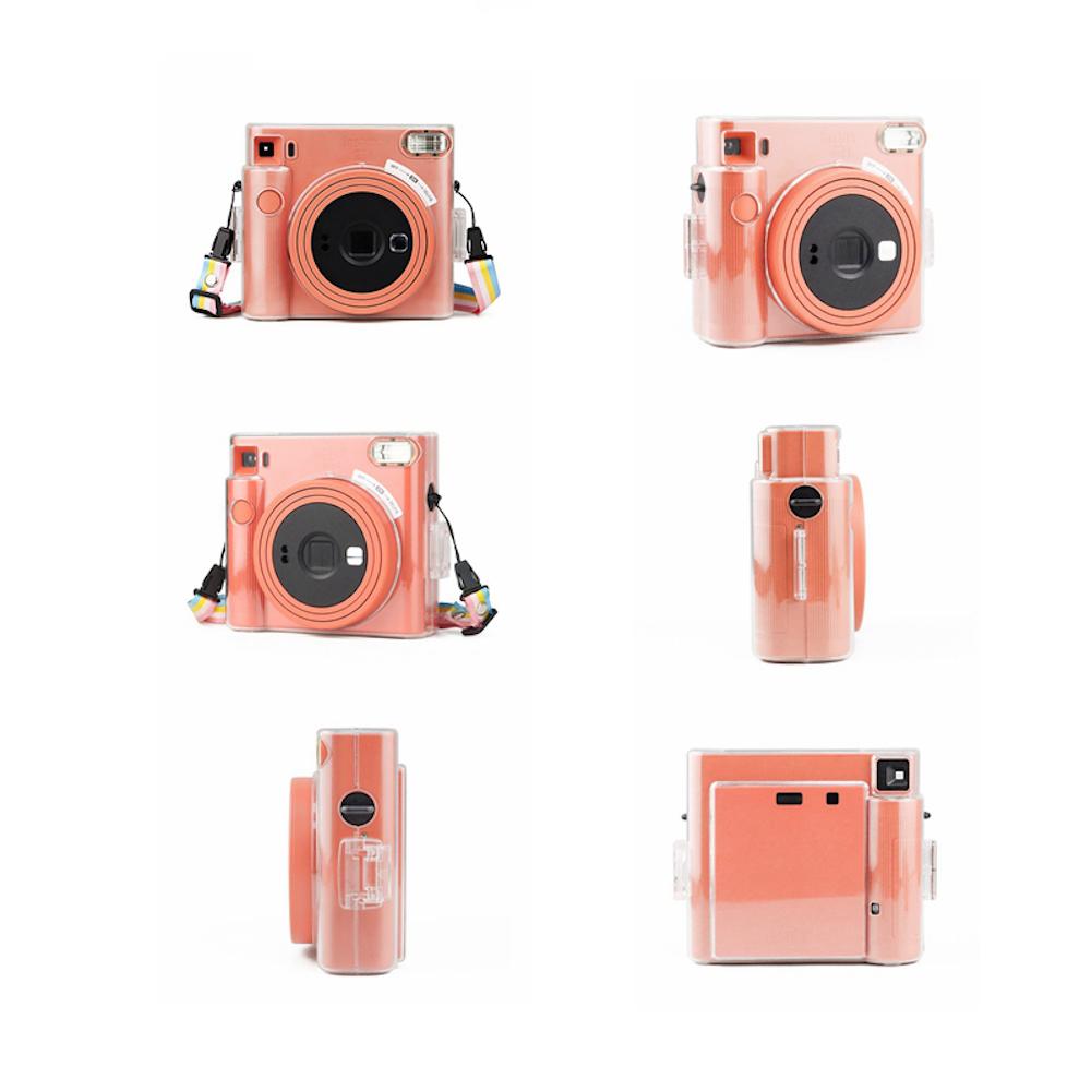 [Film Lab] Instax Square SQ1 Transparent Case Camera Protective Case with Strap CAA09