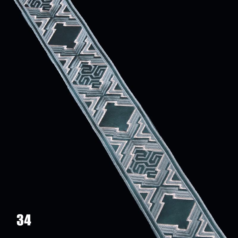 1Meter Vintage Totem Embroidered Jacquard Ribbon Braid Trim Woven Lace Fabric Diy Cushion Curtain Garment Hanfu Belt Accessory