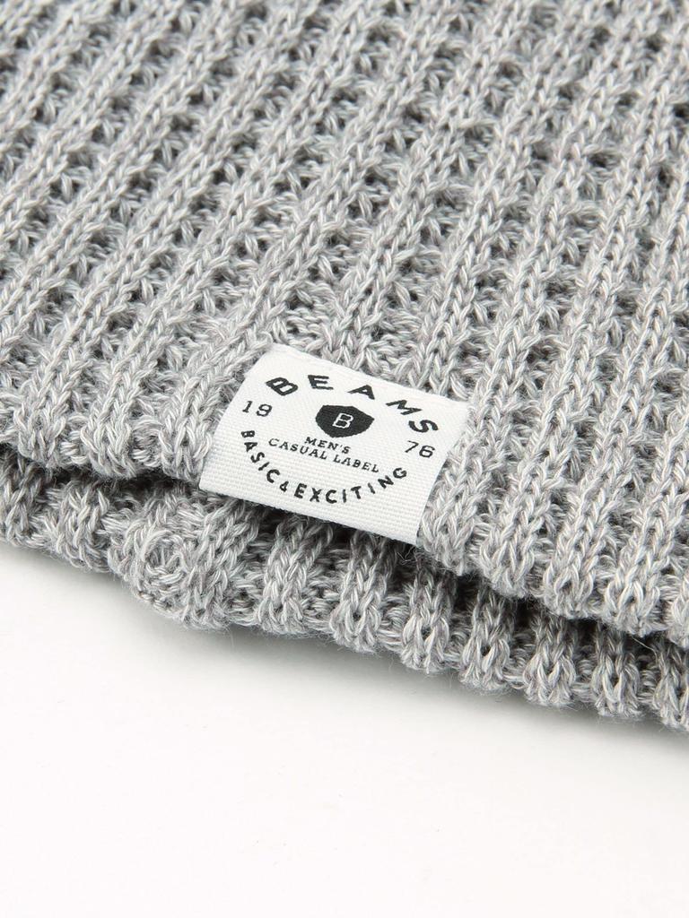 Beams O.LOOSE Beanie Knit Cap (11412520428), Men's, Gray, Free Size (11412520428)