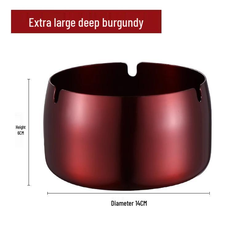 Customized Windproof Stainless Steel Ashtray with Engraved Silk Flower for Bars, Cafes, and Living Rooms