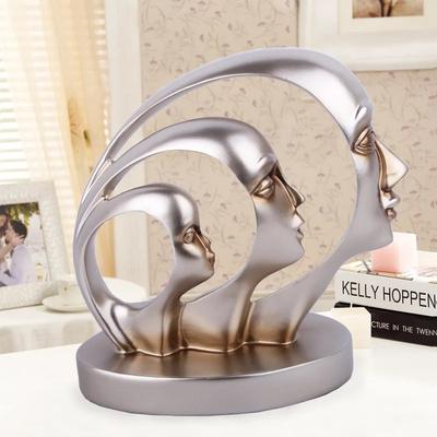European Style Abstract Facial Art Sculpture Statue Resin Sculpture Home, Living Room, and Office Decoration Ornaments
