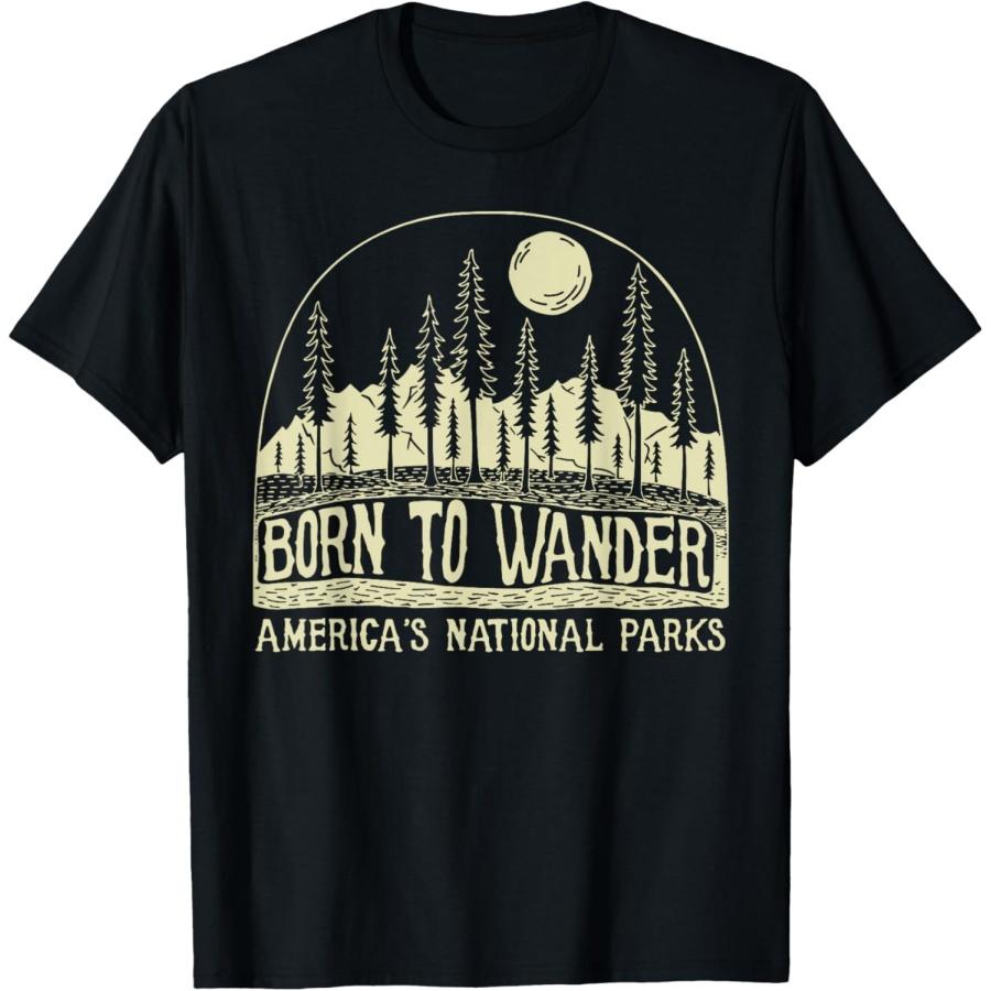 Born To Wander America s National Park T-Shirt XXXXXL чёрный
