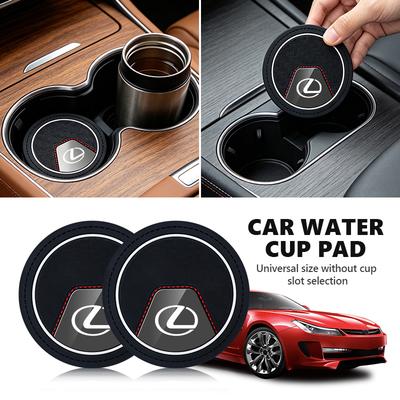 2 PCS Sous-verres de Voiture Tapis Porte-gobelet Sous-verre pour Boissons Pour RX350 IS250 IS200 GS300 LX570 RC350 UX250h ES350