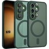Case for Samsung Galaxy S23, with Magnetic Ring and Camera Glass - Night Green