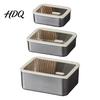 Heavy Duty Metal Storage Tins 304 Stainless Steel Food Containers with Glass Lids Leakproof Bento Lunch Box Leak Proof Kitchen Organizers Set,