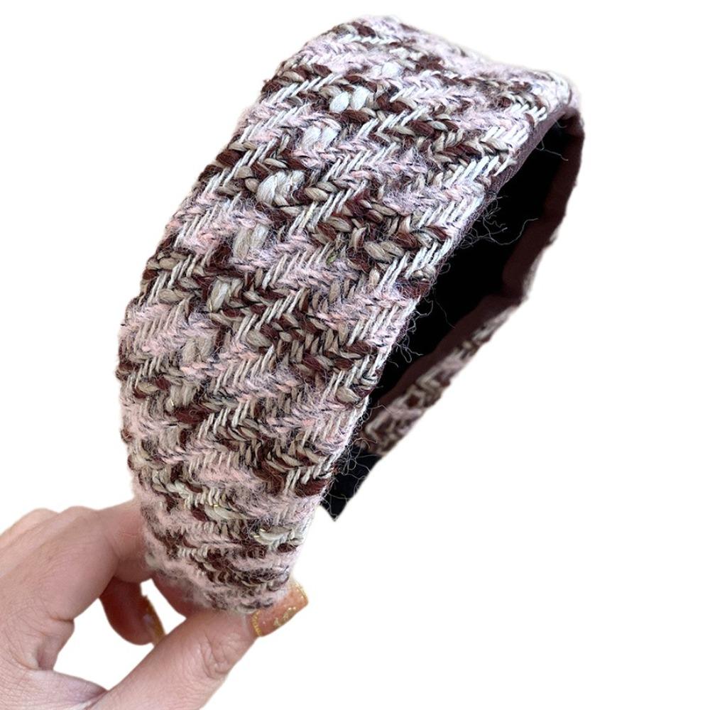 Anti-Slip Braided Headband Tweed Knitted Thick Knitted Headband For Women Daily Use