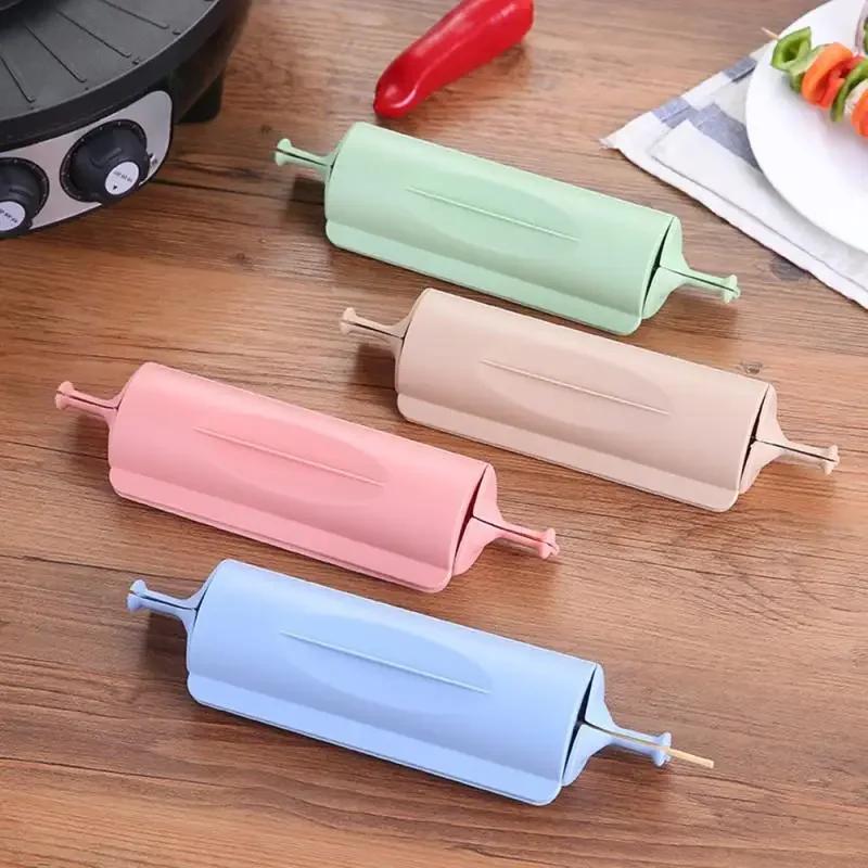 Useful Kitchen Accessories Easy Barbecue Kebab Maker Meat Brochettes Skewer Machine BBQ Grill Accessories Tools Set Quick Skewer